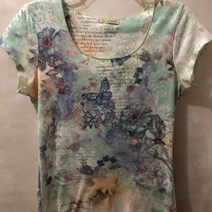 Whimsical women’s butterfly top